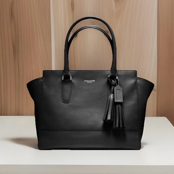 Coach Legacy Candace Carryall Medium Black Leather Purse Should Bag D1273-19891 - Picture 1 of 5